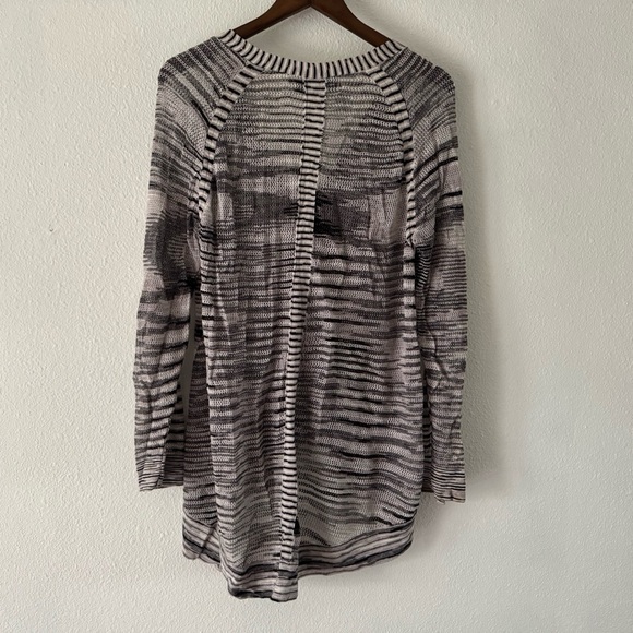 Curio NY Cardigan Open Textured Knit Relaxed Long Sweater Ribbed Hem Modern XL - Picture 11 of 13